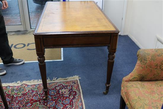 A Regency mahogany writing table W.134cm